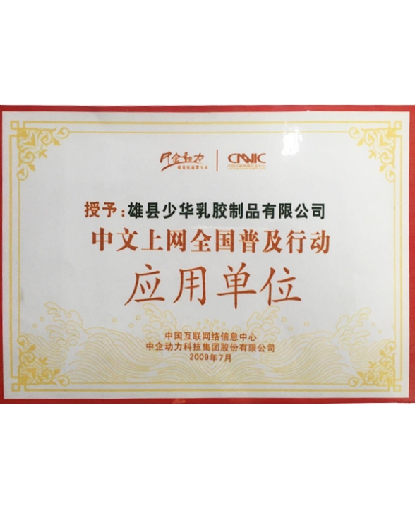 中文上網(wǎng)全國(guó)普及行動(dòng)應(yīng)用單位